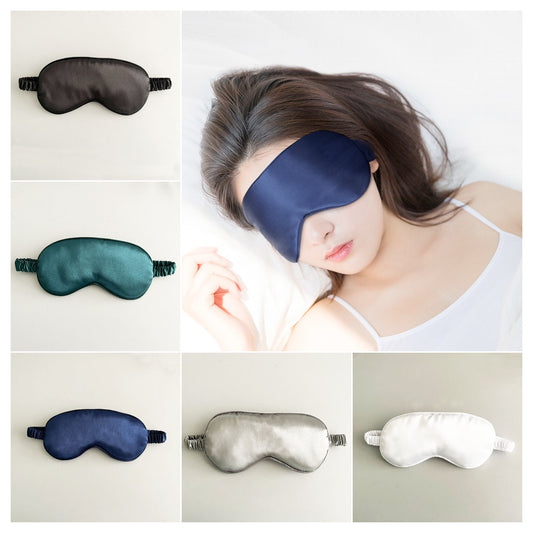 Elastic Band Simulation Silk Wrap Eye Mask Sleep Blackout Air Travel Nap Leisure