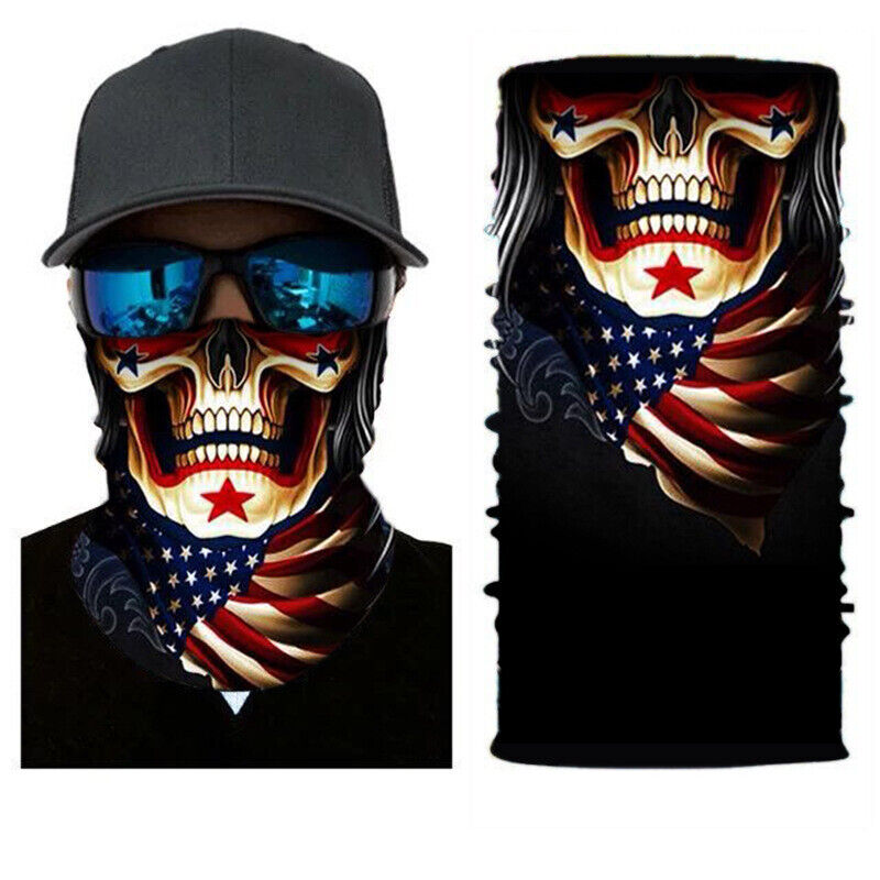 Motorcycle Biker Cycling Neck Gaiters Tube Snood Fabric Sunscreen Masks Bandana