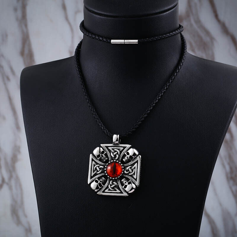 Stylish Retro Gothic Punk Mix Theme Titanium Steel Pendant Gift Unisex Necklace