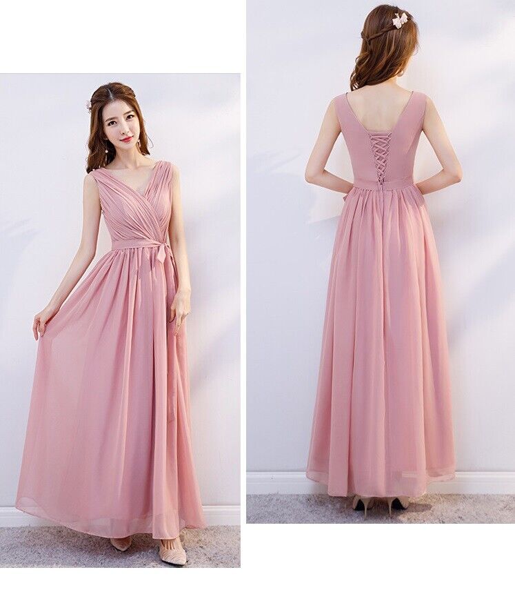 Women Fashion Evening Wedding Long Maxi Cocktail Prom Bridesmaid Ball Gown Dress