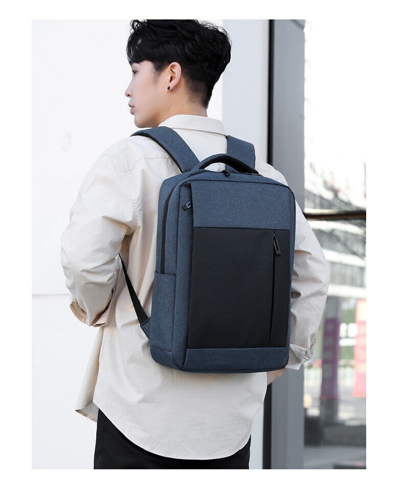 Unisex Waterproof Large Capacity Business Travel Bag USB Computer Nylon Backpack