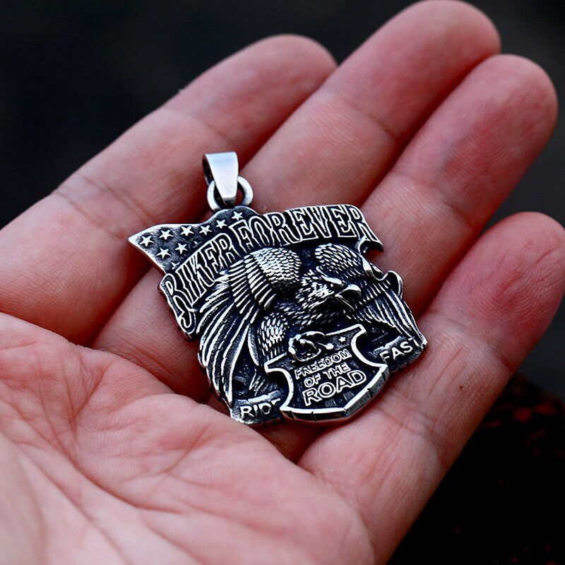 Unisex Mix Theme Retro Punk Vintage Titanium Steel Power Fist Pendant Necklace Gift