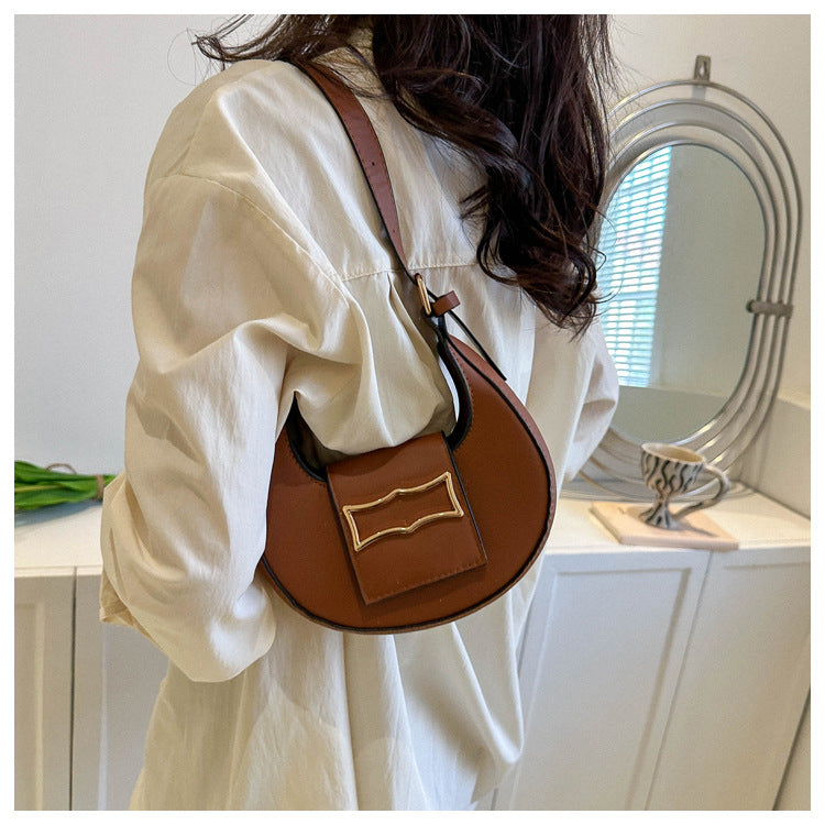 10 Colors Fashion Women Moon Shape Underarm Trend Shoulder Strap Dumpling Bag