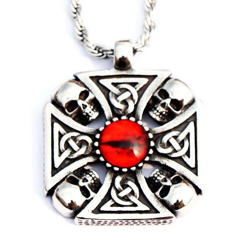 Stylish Retro Gothic Punk Mix Theme Titanium Steel Pendant Gift Unisex Necklace