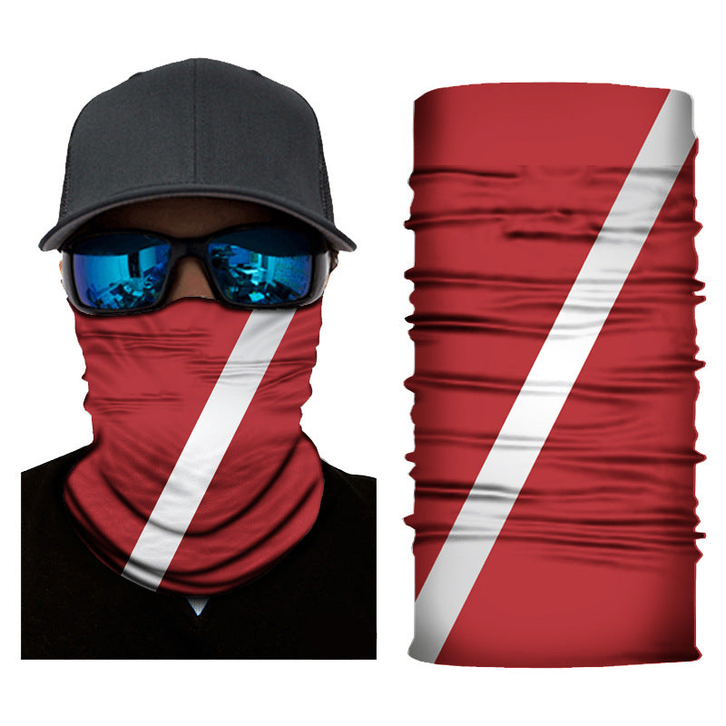Pure Colour Gradient Series Sunscreen Cycling Neckerchief Bandanas Fabric Mask