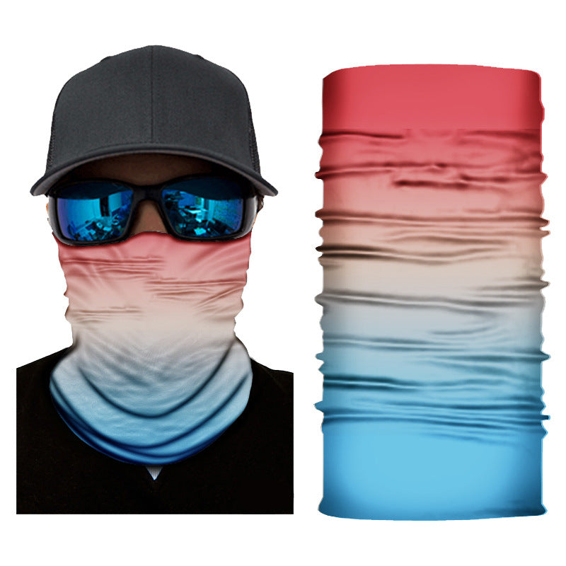 Pure Colour Gradient Series Sunscreen Cycling Neckerchief Bandanas Fabric Mask