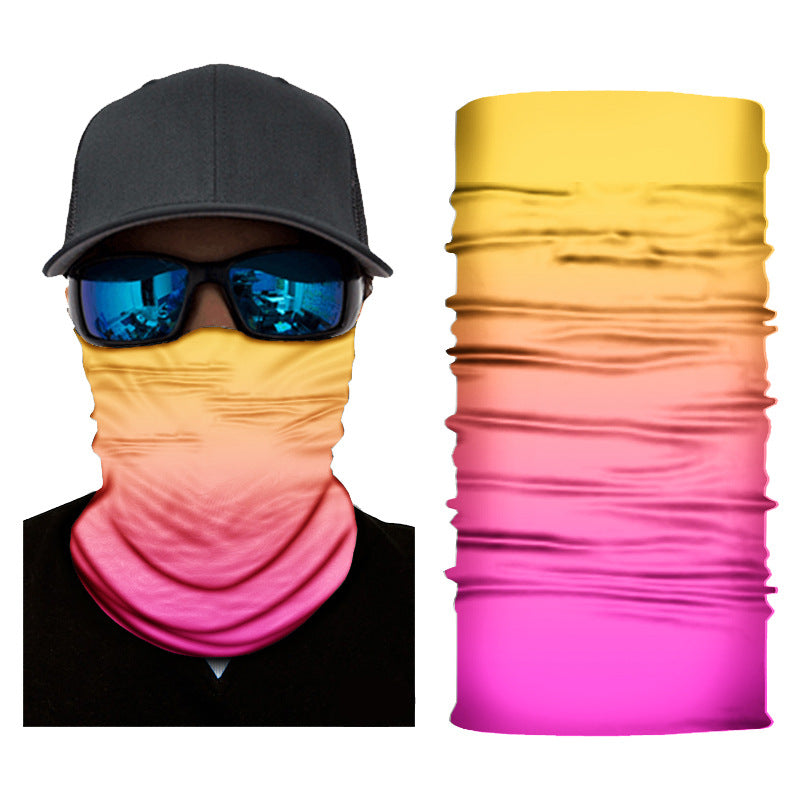 Pure Colour Gradient Series Sunscreen Cycling Neckerchief Bandanas Fabric Mask
