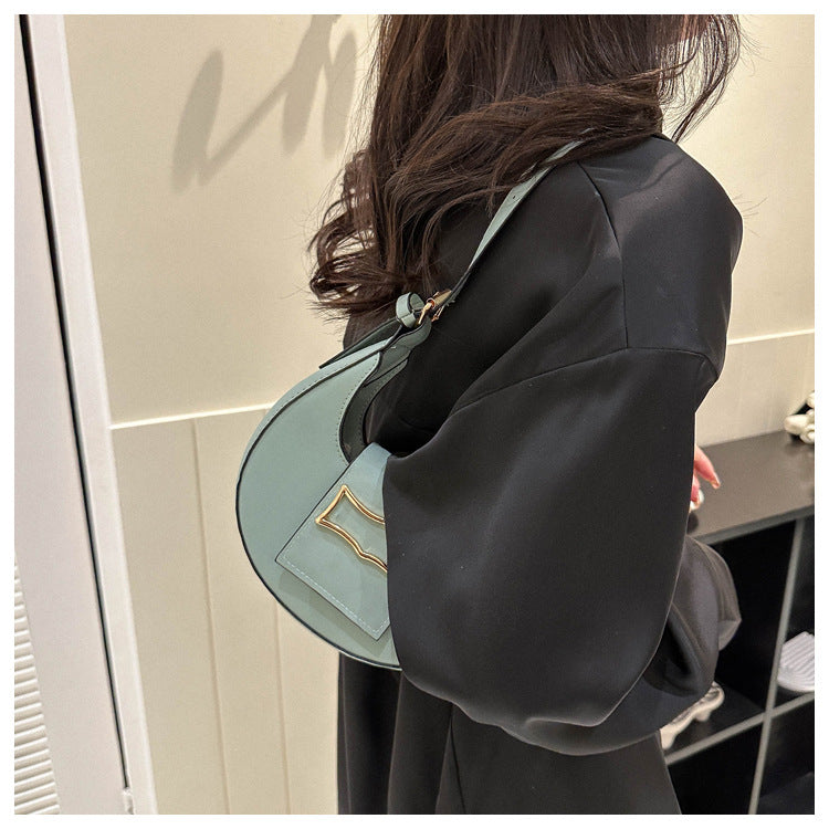 10 Colors Fashion Women Moon Shape Underarm Trend Shoulder Strap Dumpling Bag