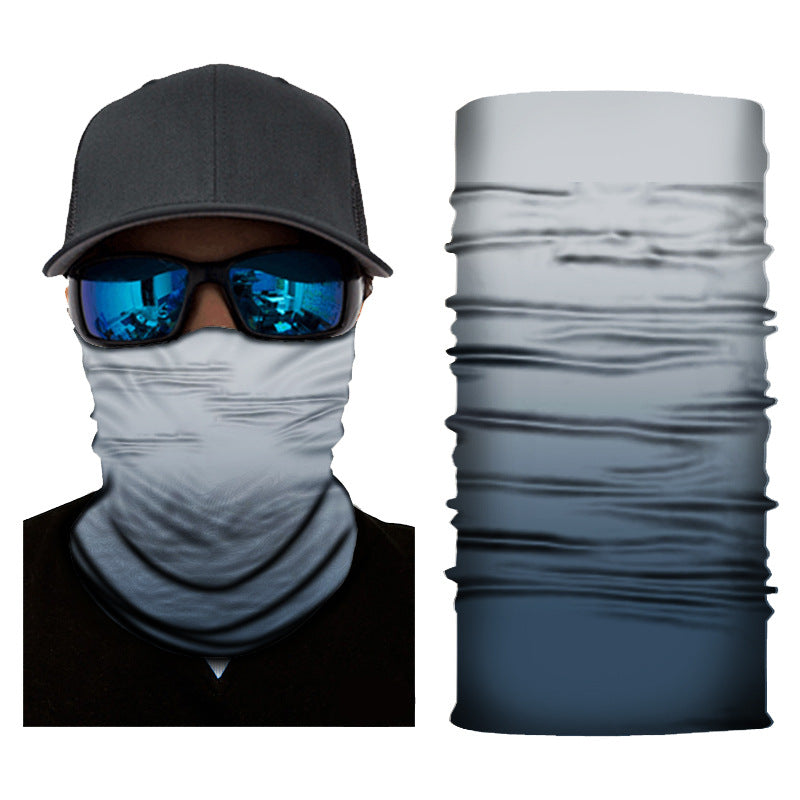 Pure Colour Gradient Series Sunscreen Cycling Neckerchief Bandanas Fabric Mask