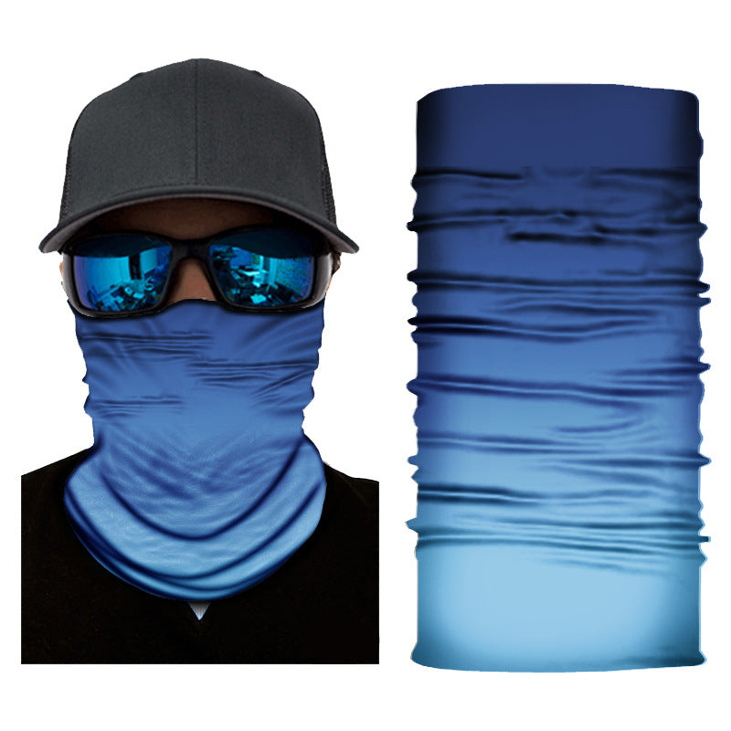 Pure Colour Gradient Series Sunscreen Cycling Neckerchief Bandanas Fabric Mask
