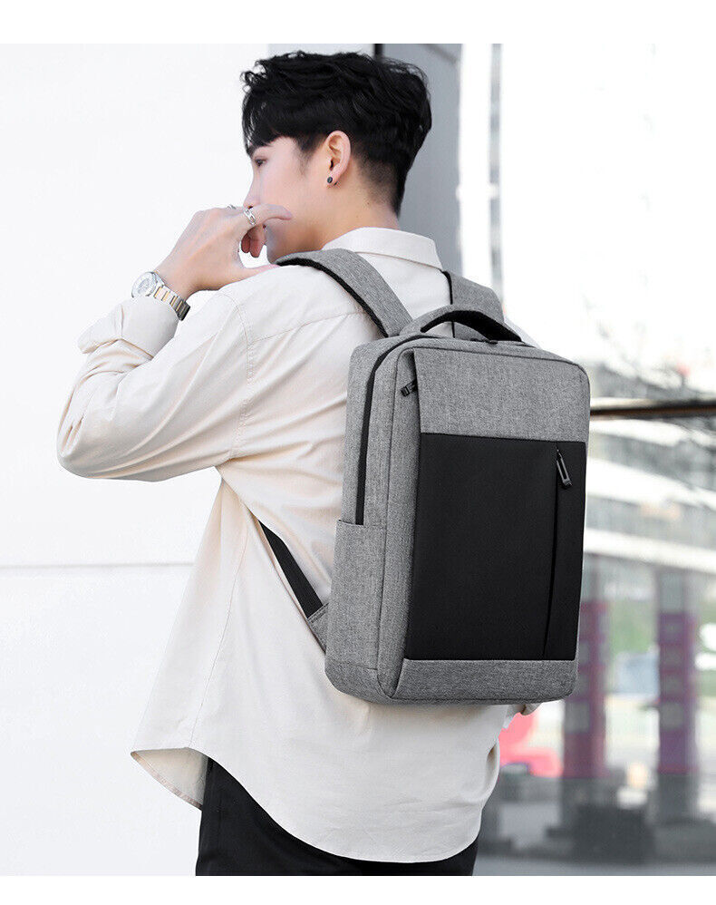 Unisex Waterproof Large Capacity Business Travel Bag USB Computer Nylon Backpack