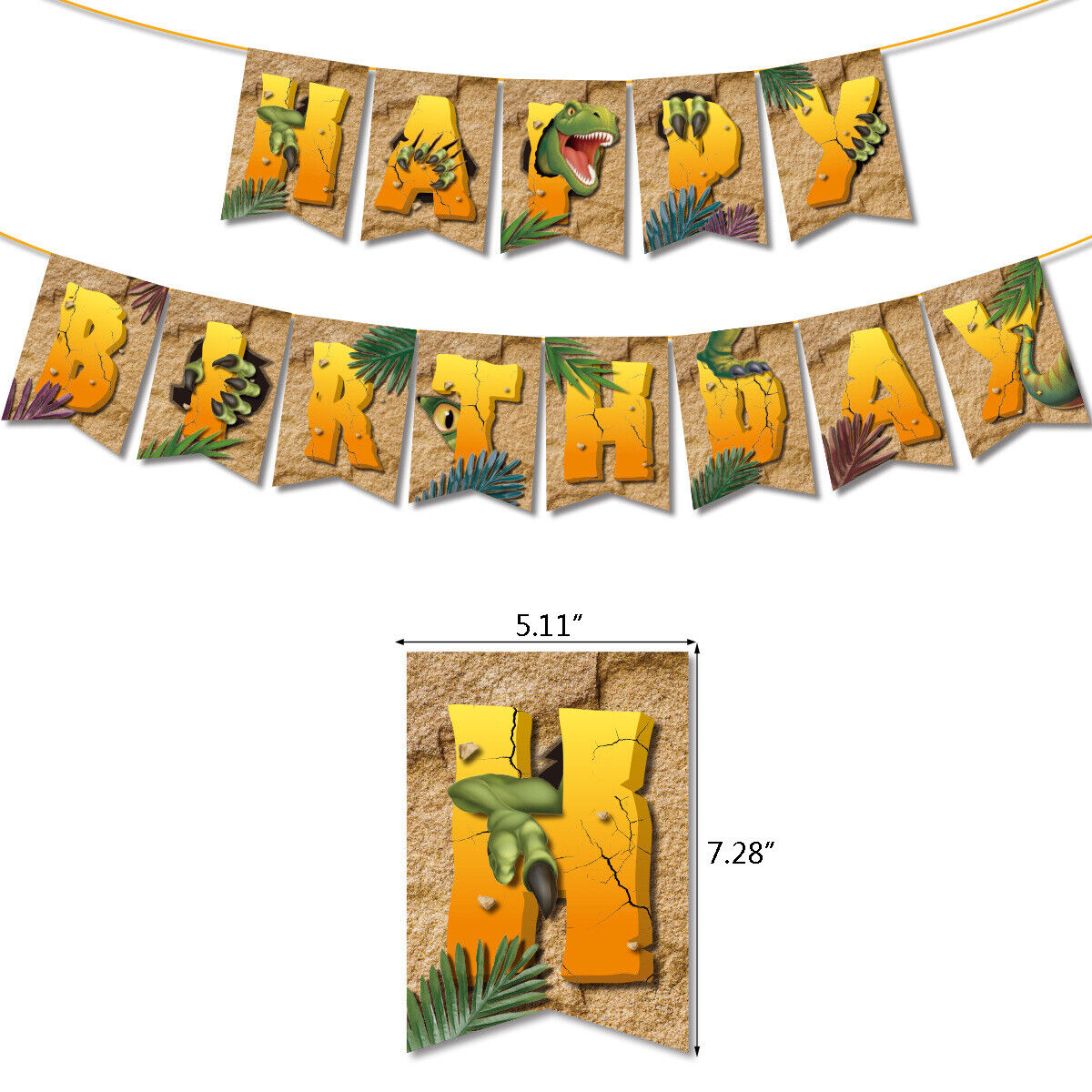 Mixed Theme Children's Birthday Alphabet Pull Flag Cake Balloons Multiple