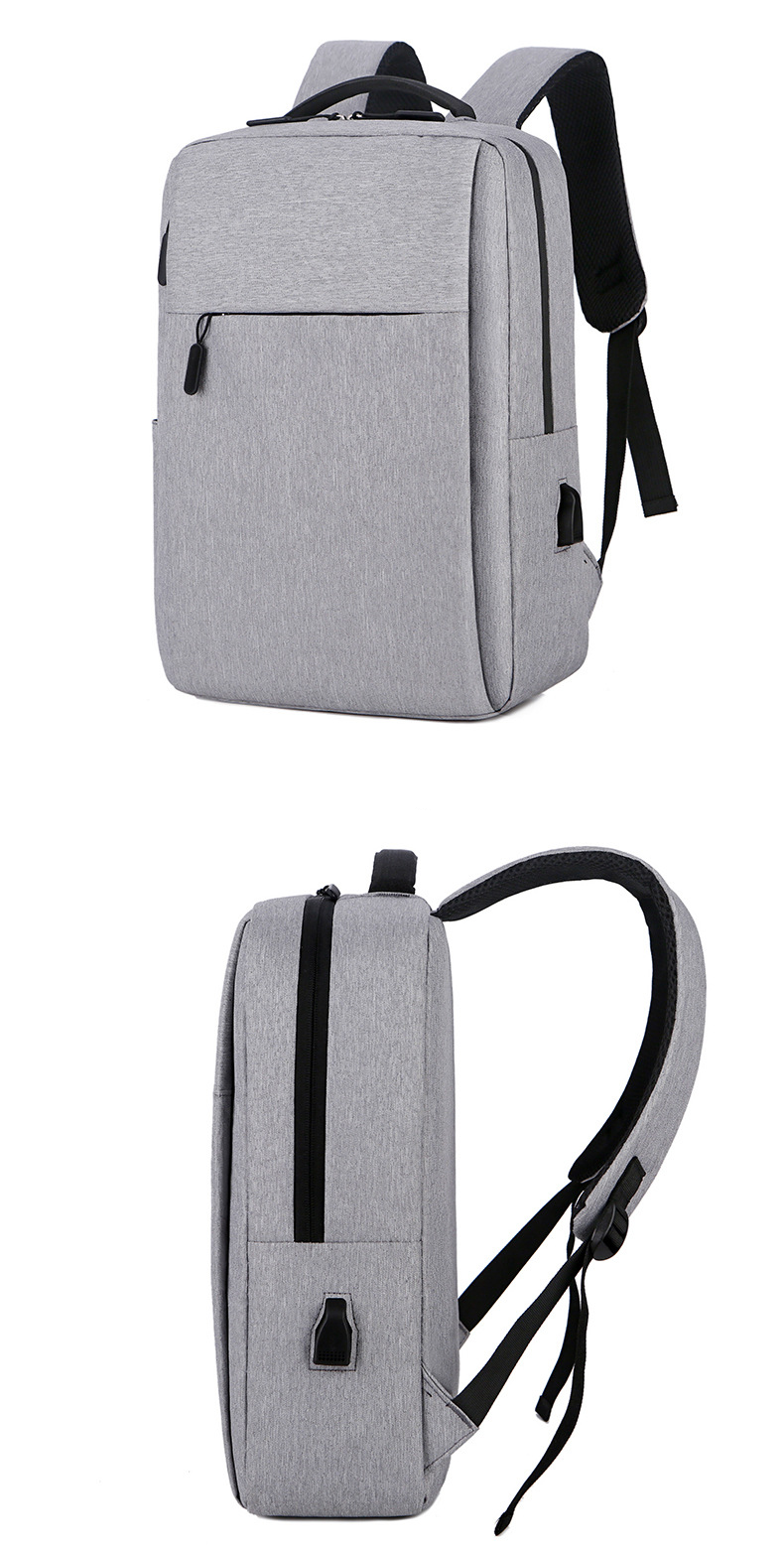 Unisex Waterproof Canvas Backpack USB Schoolbag Travel Laptop Business Bag