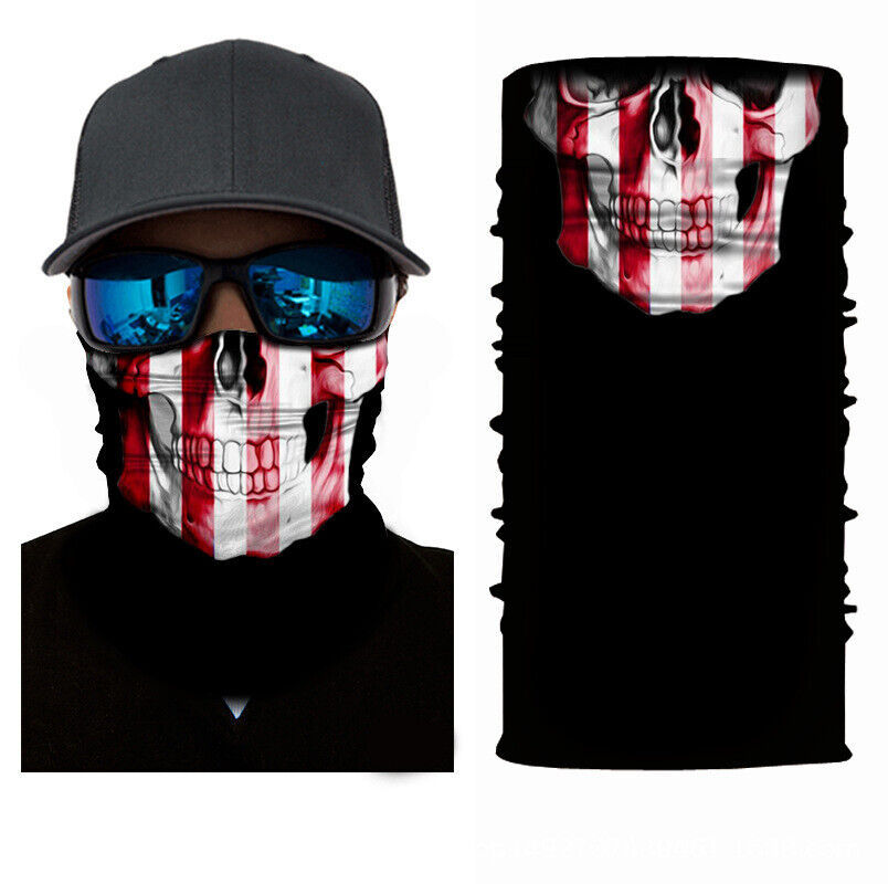 Motorcycle Biker Cycling Neck Gaiters Tube Snood Fabric Sunscreen Masks Bandana