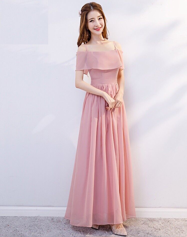 Women Fashion Evening Wedding Long Maxi Cocktail Prom Bridesmaid Ball Gown Dress