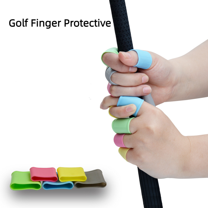 Women Rubber Antifriction Antislip Hand Protector Golf Finger Protective 8pc