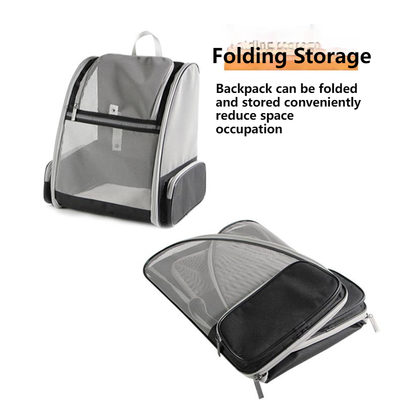 Pet Bag Outdoor Cat Dog Breathable Double Shoulder Portable Folding Storage Bag