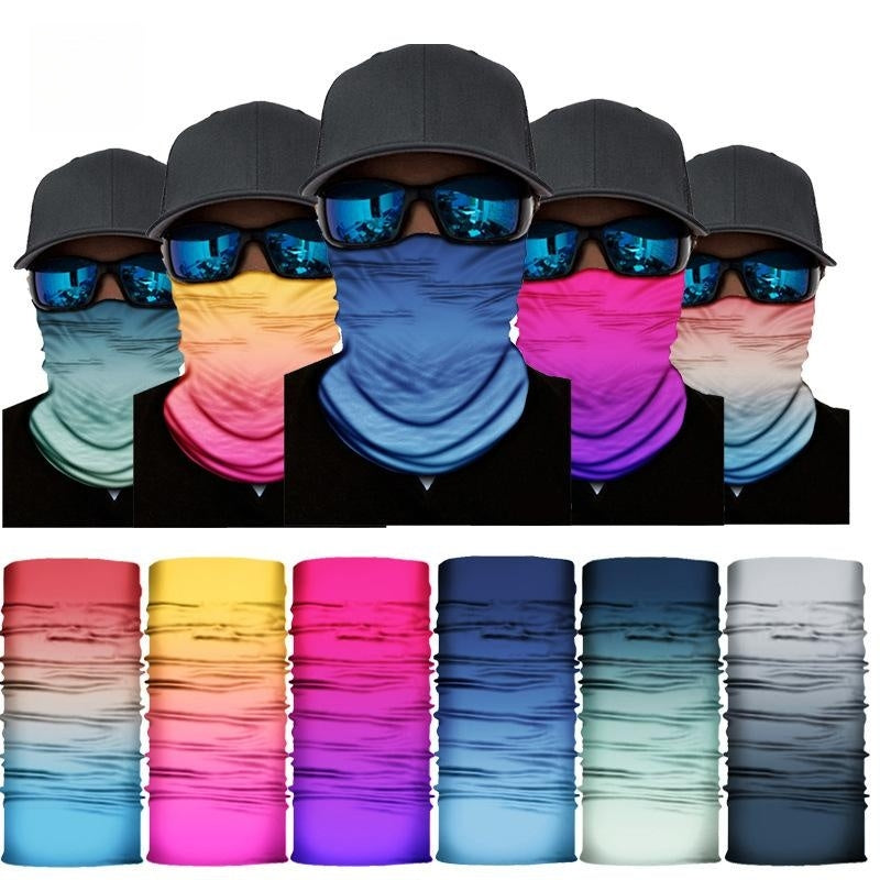 Pure Colour Gradient Series Sunscreen Cycling Neckerchief Bandanas Fabric Mask
