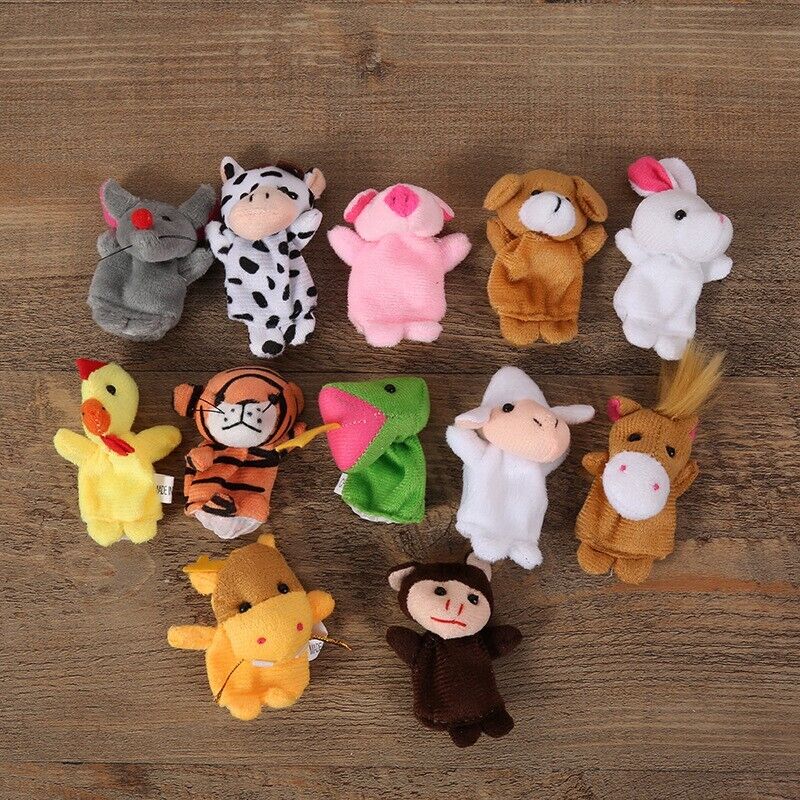 Baby Nursery Children Kids Story Time Play Toy Cute Animal Fruit Finger Puppets