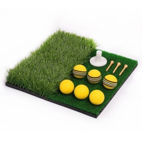 Mini Indoor Practice Mat Golf Batting Mat Grass Training Mat Spike Foam Balls