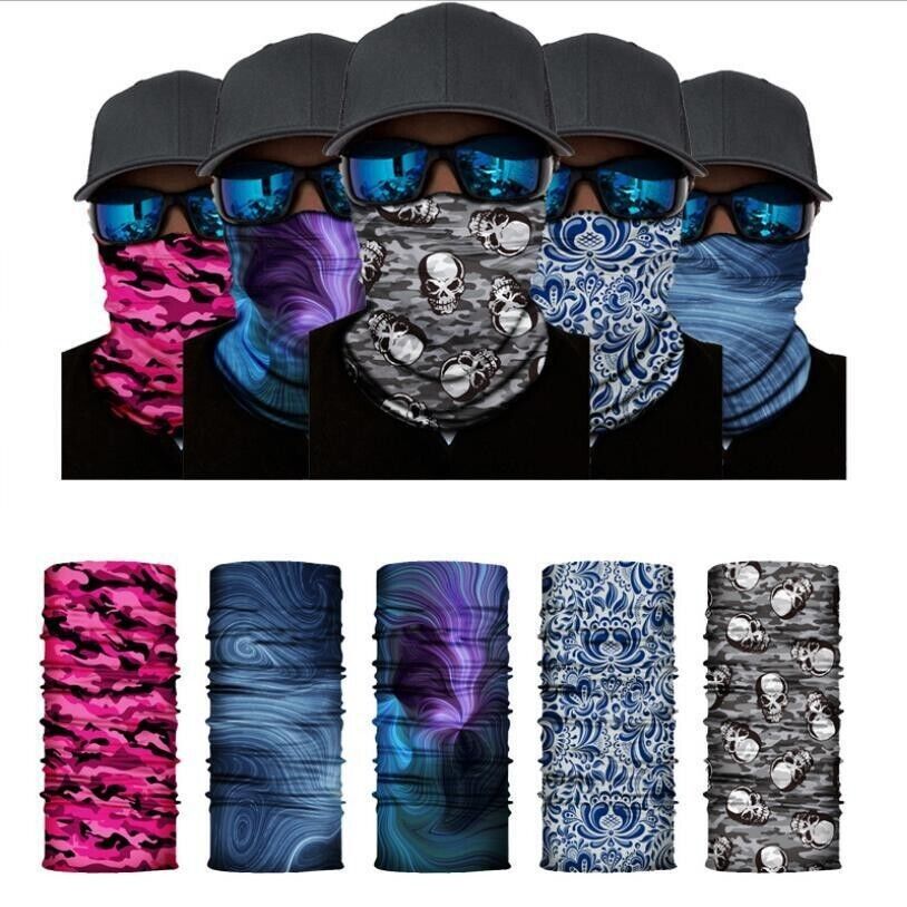 Face Mask Shield Protective Motorcycle Cycling Biker Neck Tube Scarf Headband
