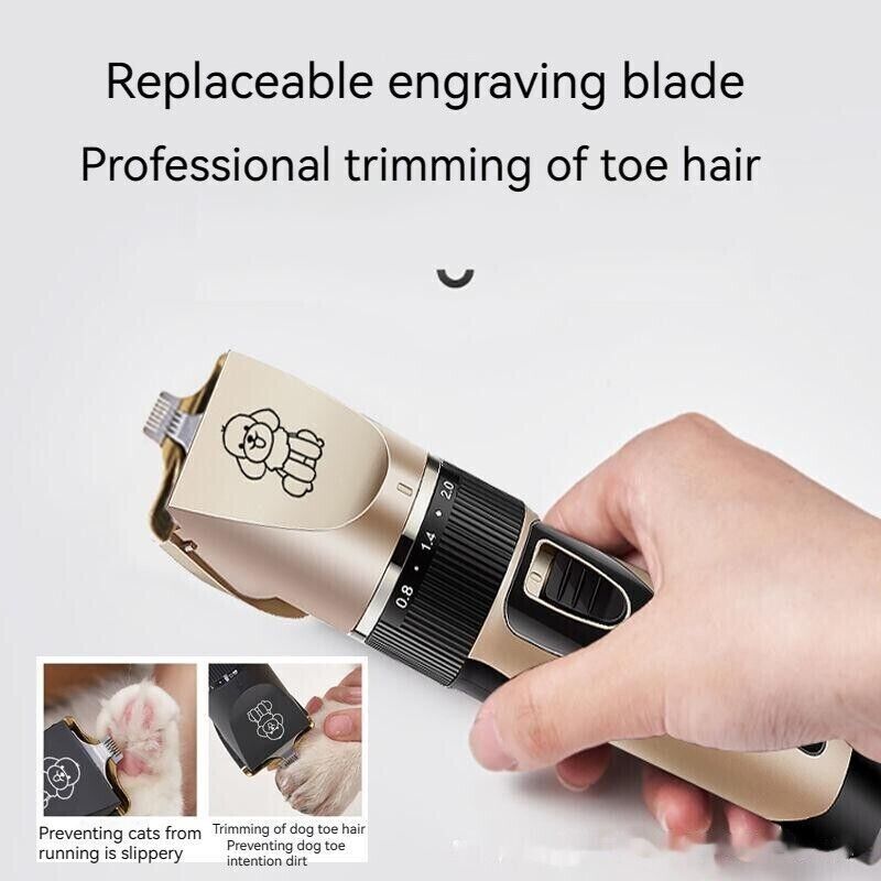 Pet Electric Clipper Pusher Hair Shave Claw Care Tool Nail Groom Grinder Dog Cat