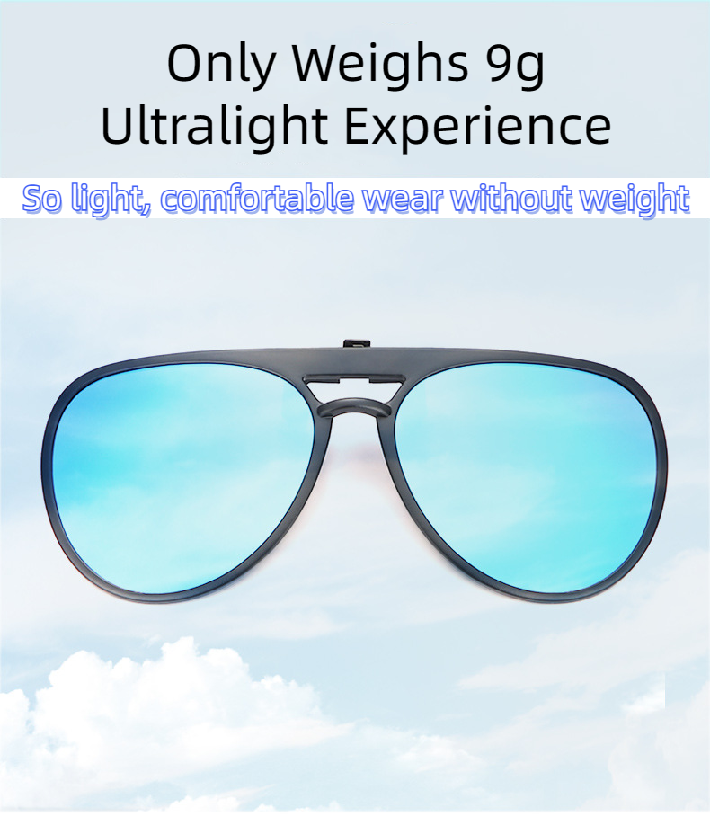 New Unisex Polarized UV400 Protection Driving Fishing Clip On Flip Up Sunglasses