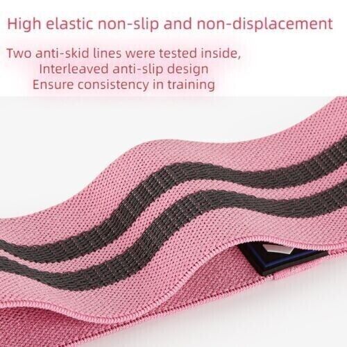 Women's Fitness Yoga Squat Sports Bandage Hip Training Aid Nonslip Elastic Band