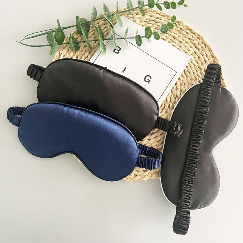 Elastic Band Simulation Silk Wrap Eye Mask Sleep Blackout Air Travel Nap Leisure