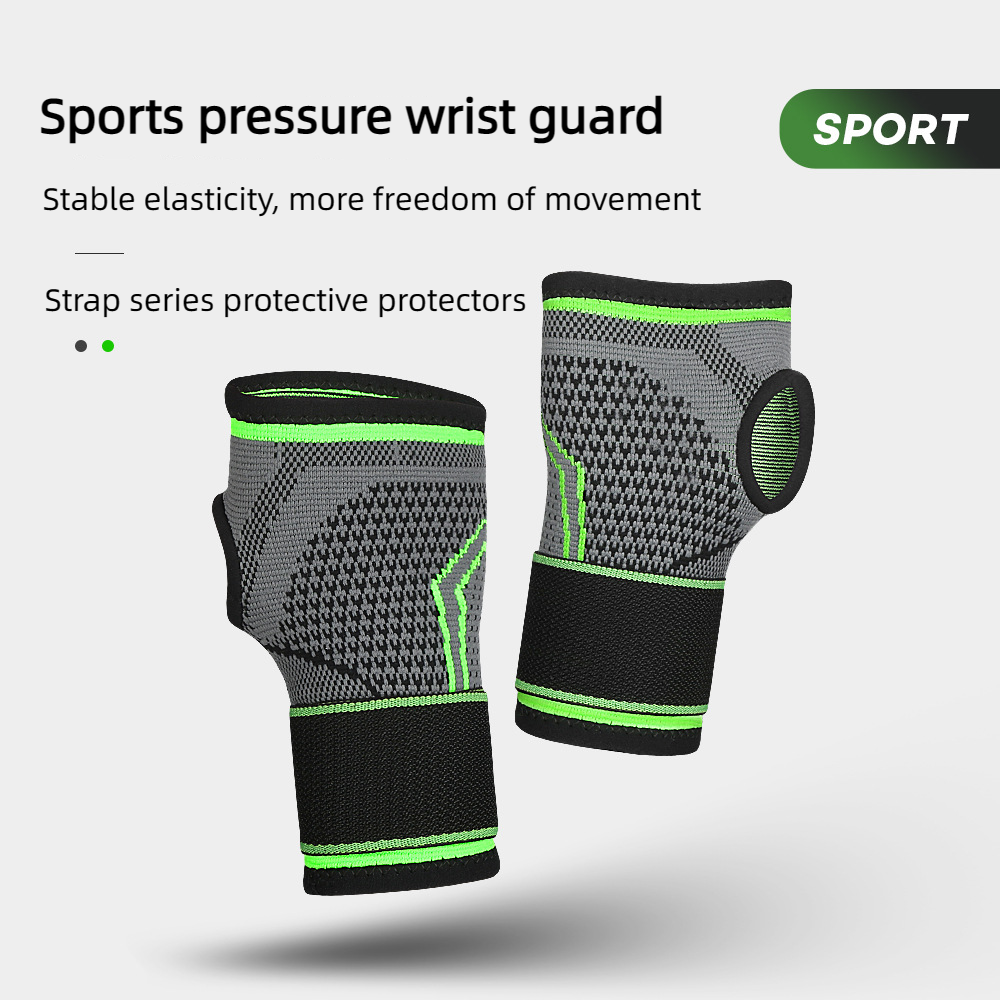 Breathable Sports Weight Lifting Fitness Basketball Pressure Knitted Wrist Guard