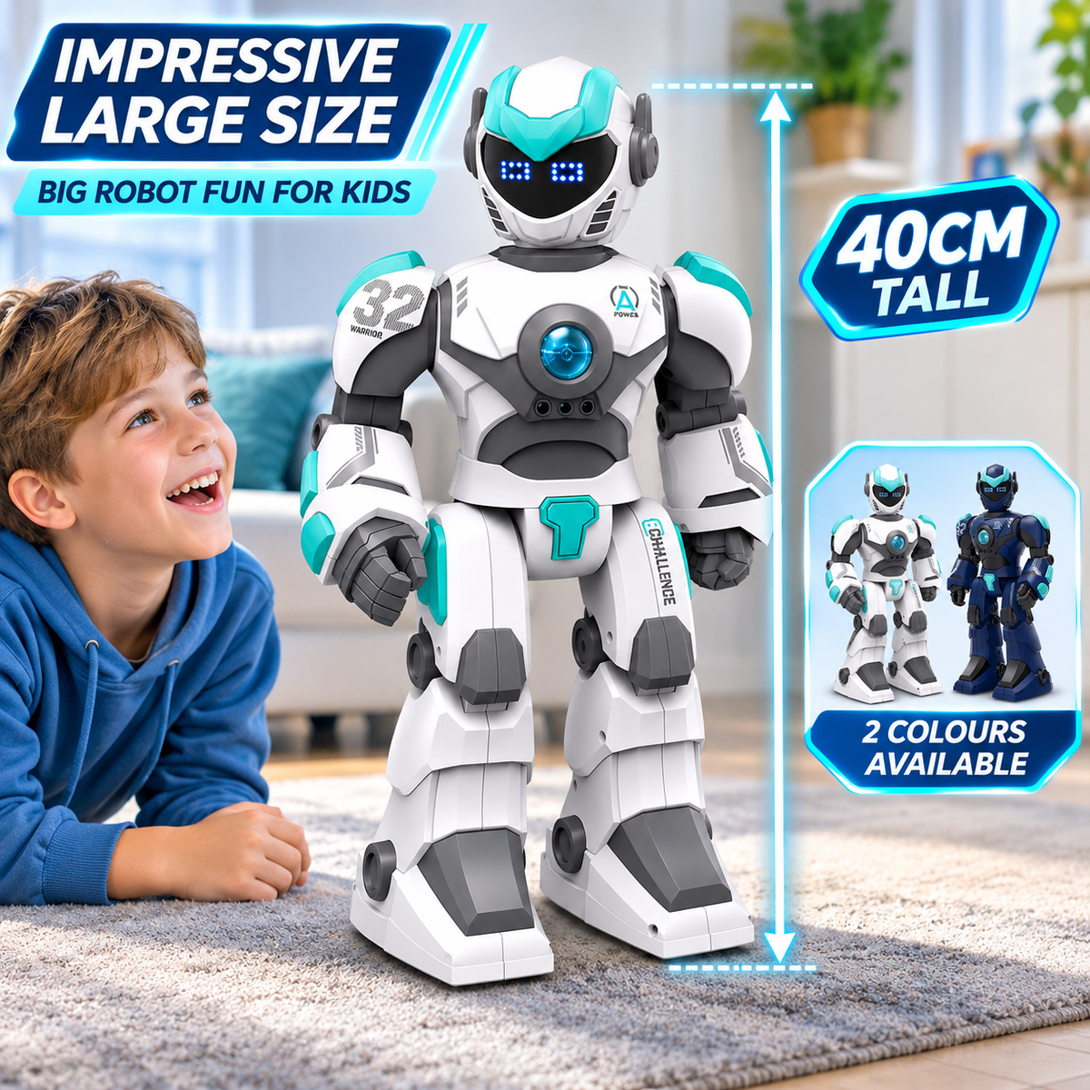 2.4GHz Kid Toys Charge Remote Control Intelligent Gesture Voice Electric Robot