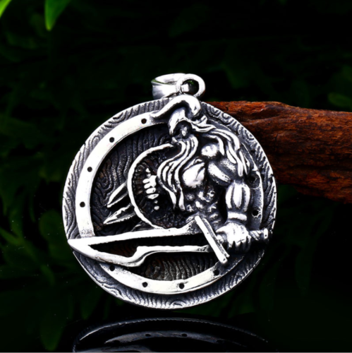 Retro Pendant Punk Vintage Cross Animal Totem Poker Pendant Biker Chain Necklace