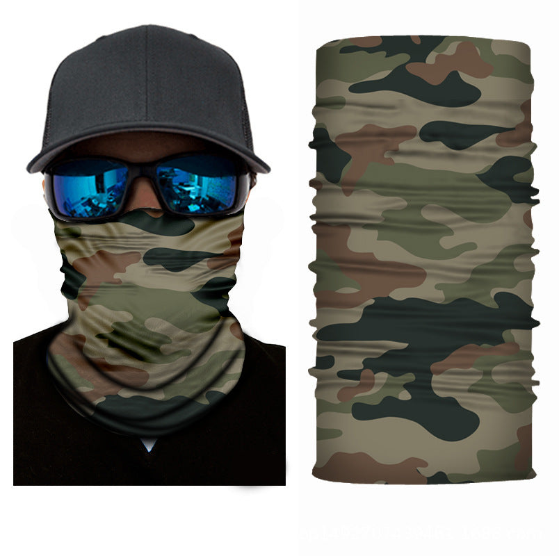 Camouflage Neck Gaiters Bandanas Fabric Cycling Motorcycle Fashion Face Masks