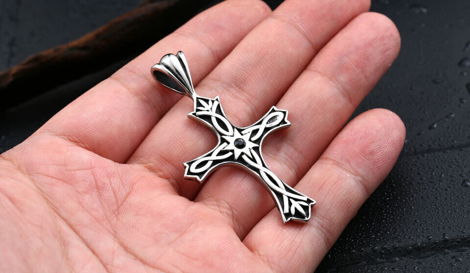 Stylish Retro Gothic Punk Mix Theme Titanium Steel Pendant Gift Unisex Necklace