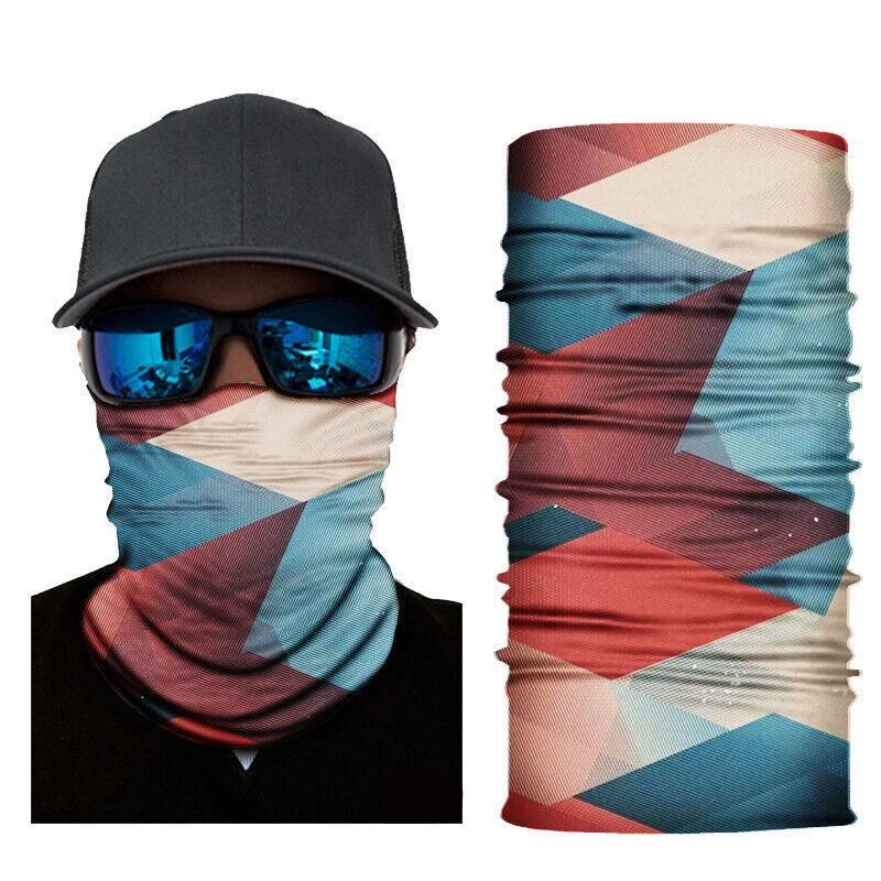 Motorcycle Cycling Biker Face Mask Shield Protective Neck Tube Scarf Headband