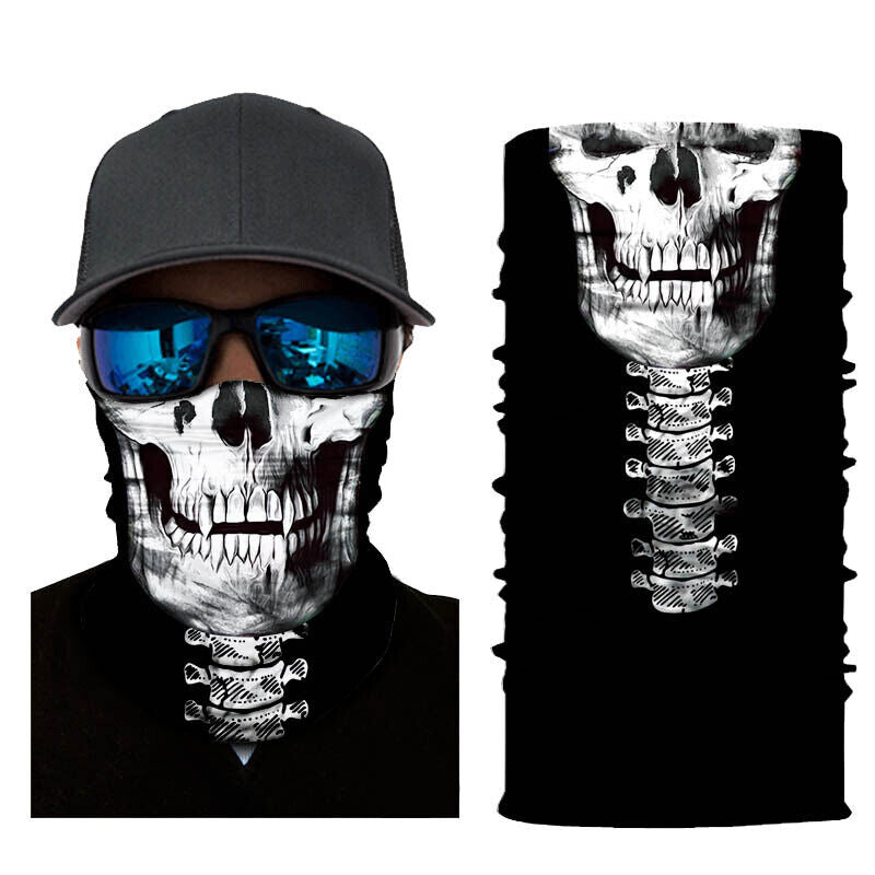 Motorcycle Cycling Biker Face Mask Shield Protective Neck Tube Scarf Headband