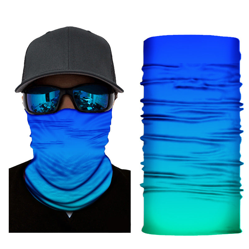Pure Colour Gradient Series Sunscreen Cycling Neckerchief Bandanas Fabric Mask