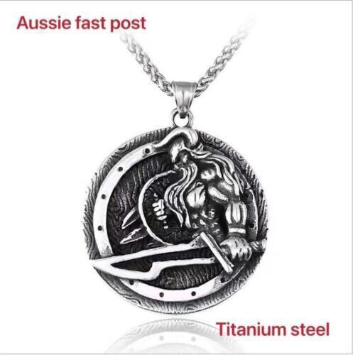 Retro Pendant Punk Vintage Cross Animal Totem Poker Pendant Biker Chain Necklace