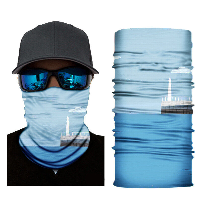 Motorcycle Cycling Biker Face Mask Shield Protective Neck Tube Scarf Headband