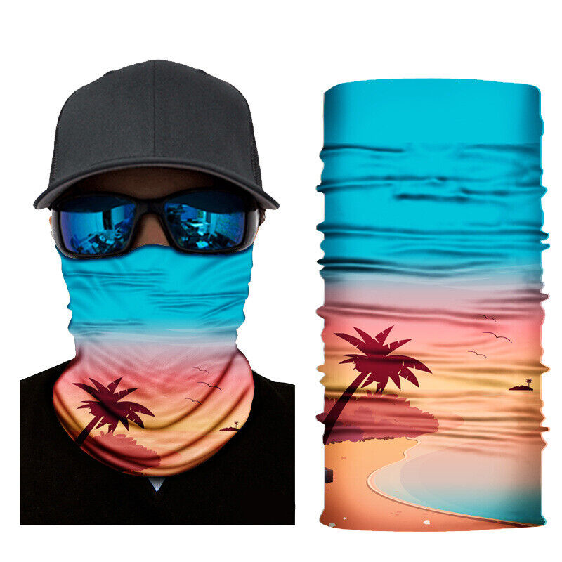 Motorcycle Cycling Biker Face Mask Shield Protective Neck Tube Scarf Headband