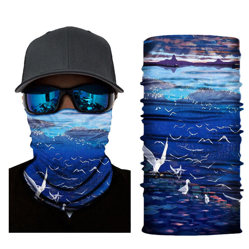 Face Mask Shield Protective Motorcycle Cycling Biker Neck Tube Scarf Headband