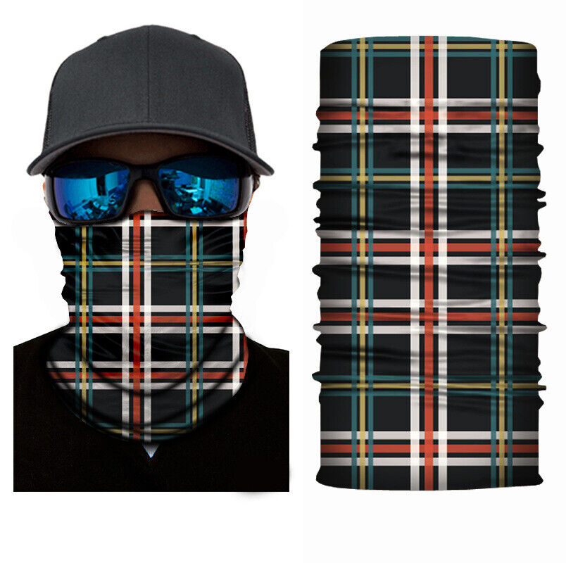 Motorcycle Cycling Biker Face Mask Shield Protective Neck Tube Scarf Headband