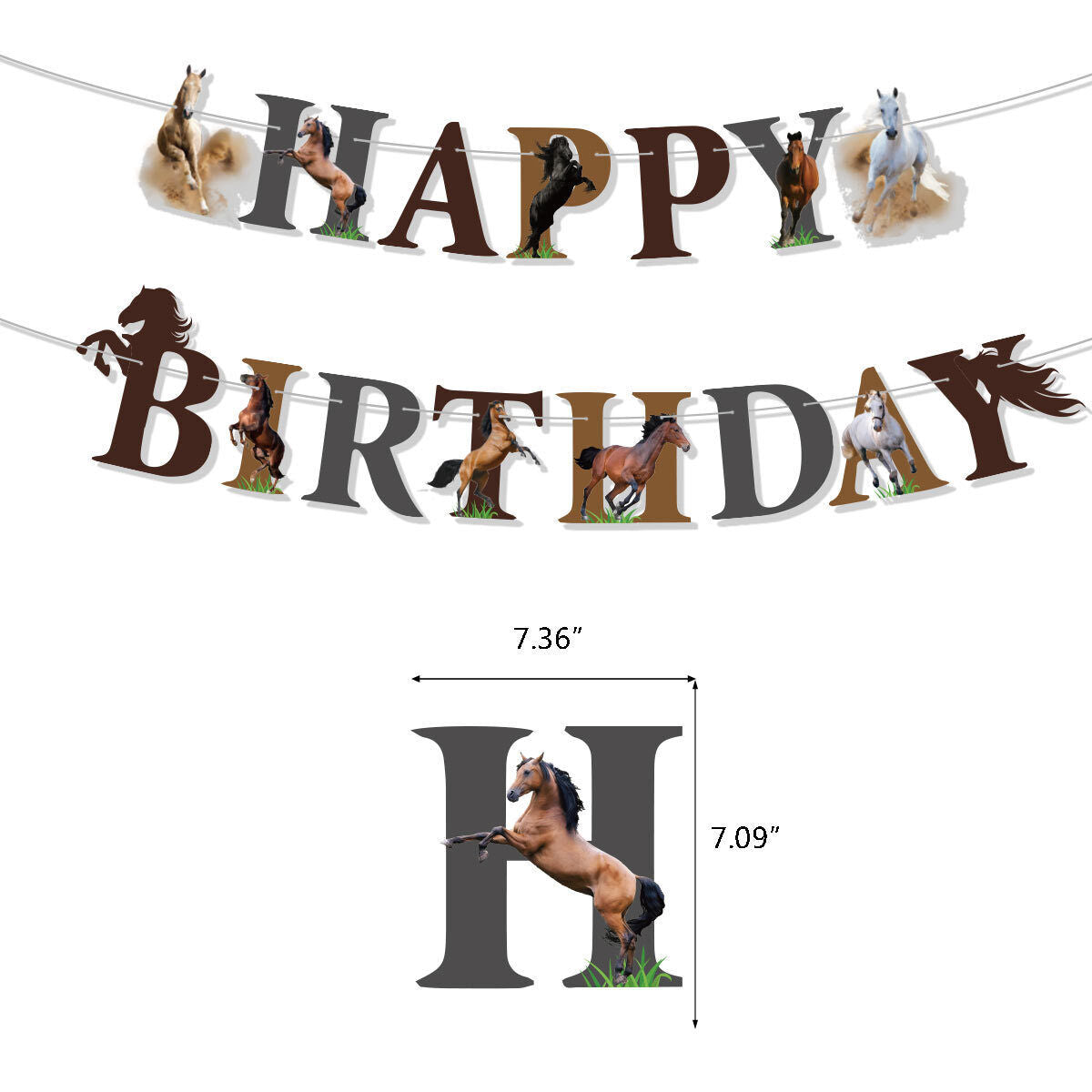 Mixed Theme Children's Birthday Alphabet Pull Flag Cake Balloons Multiple