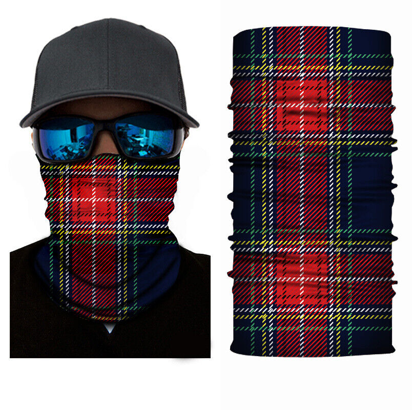 Motorcycle Cycling Biker Face Mask Shield Protective Neck Tube Scarf Headband