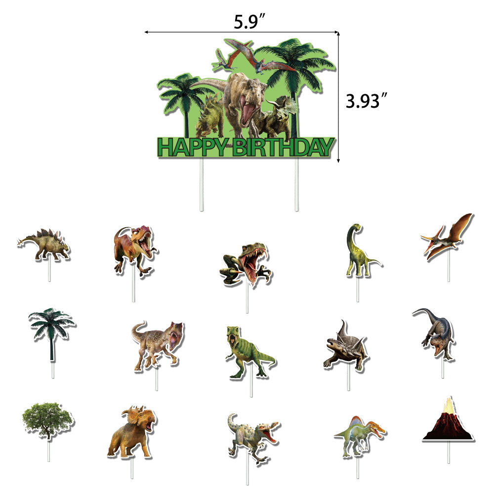 Mixed Theme Children's Birthday Alphabet Pull Flag Cake Balloons Multiple