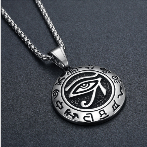 Retro Pendant Punk Vintage Cross Animal Totem Poker Pendant Biker Chain Necklace
