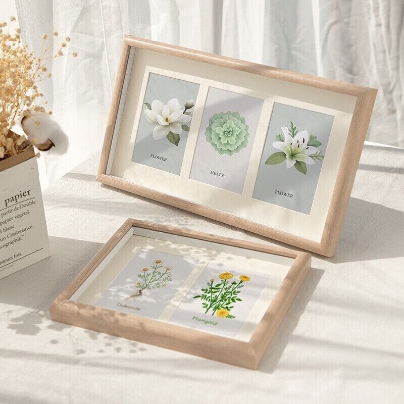 Collage Multiphoto Multihole Gallery Picture Photo Frame White Oak Coffee Color