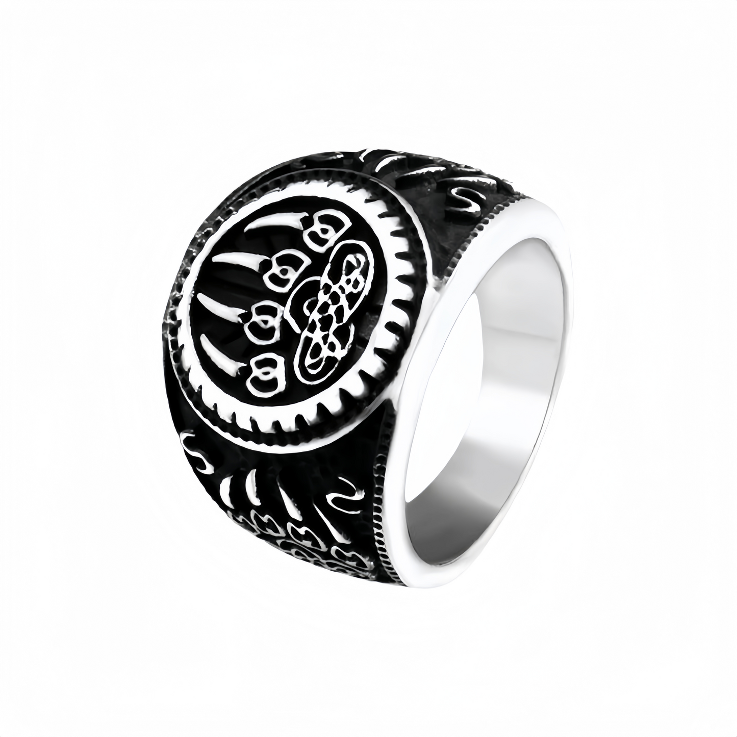 Men Nordic Viking Bear Paw Ring Animal Totem Symbol of Strength Biker Punk Band # R264