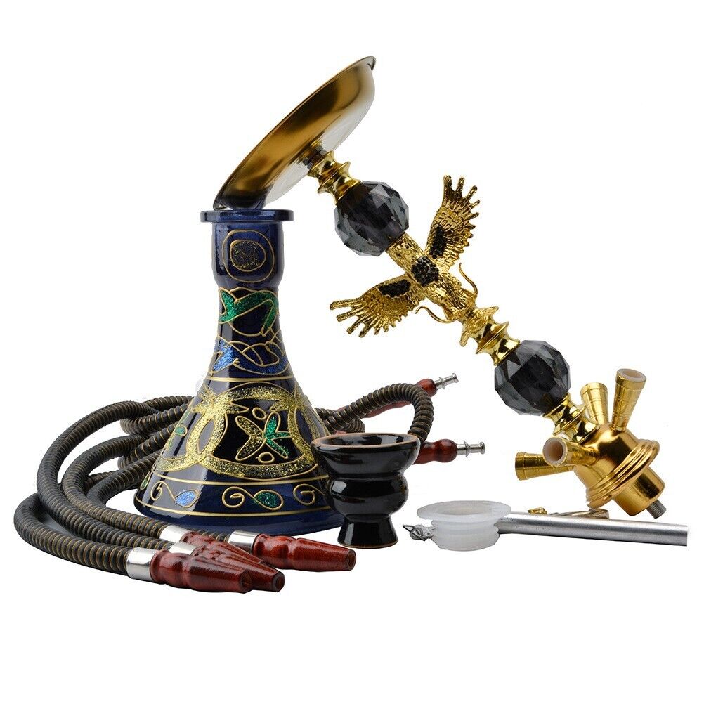 Handmade Traditional Gift Eagle Eiffel Tower Shisha Double or Four Hose Hookah