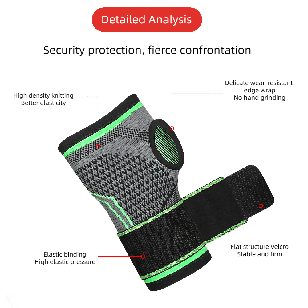 Breathable Sports Weight Lifting Fitness Basketball Pressure Knitted Wrist Guard